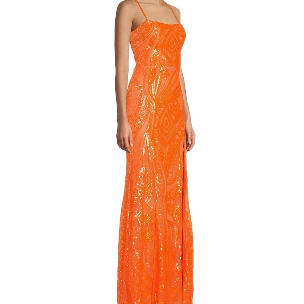 Formal fishtail beaded sequin cocktail gown dress prom formal maxi gown